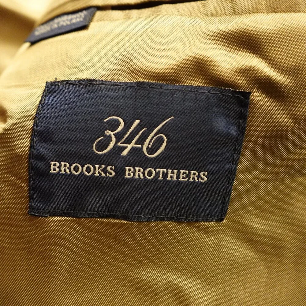 Brooks Brothers 346 Lambswool‎ Blazer Men’s 42R Brown Houndstooth Made in Poland